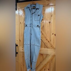 Wildfang Light Blue Denim Overalls